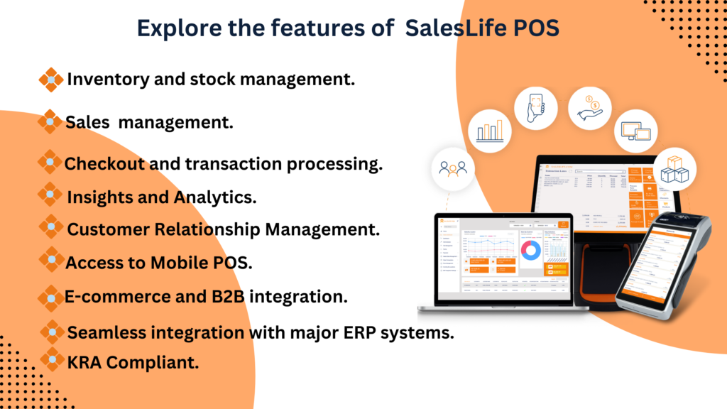 An infographic showing the features of SalesLife POS as the best POS system in Kenya.